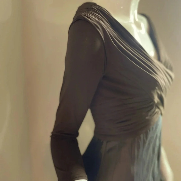 Tadashi Shoji Collection Brown Formal Fit and Flare Dress. Size 4 - Picture 8 of 15